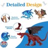 EOIVSH 6pcs Dragon Toys for Kids, 5 inch Ancient Flying Dragon Figurines, Mythical Toy Figures and Playset Gift for 3 4 5 6 7 Boys Girls, Cake Topper and Party Favors