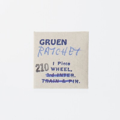 NOS Gruen Cal 210, 211, 212 Ratchet Wheel Watch Part (1) New Old Stock (C14D21)