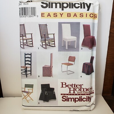 Simplicity Easy Basics Better Homes & Gardens Chair Covers Directors uncut