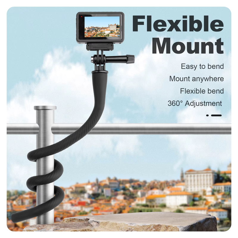 Flexible Selfie Stick Monopod Tripod for GoPro insta360 Wherever Without Any Too