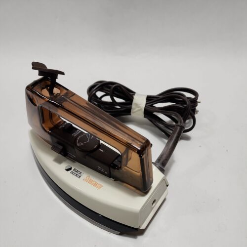 Black & Decker Stowaway Travel Iron Steam Dry F46A Folding Handle TESTED Works Black & Decker Stowaway Travel Iron Steam Dry F46A Folding Handle TESTED Works