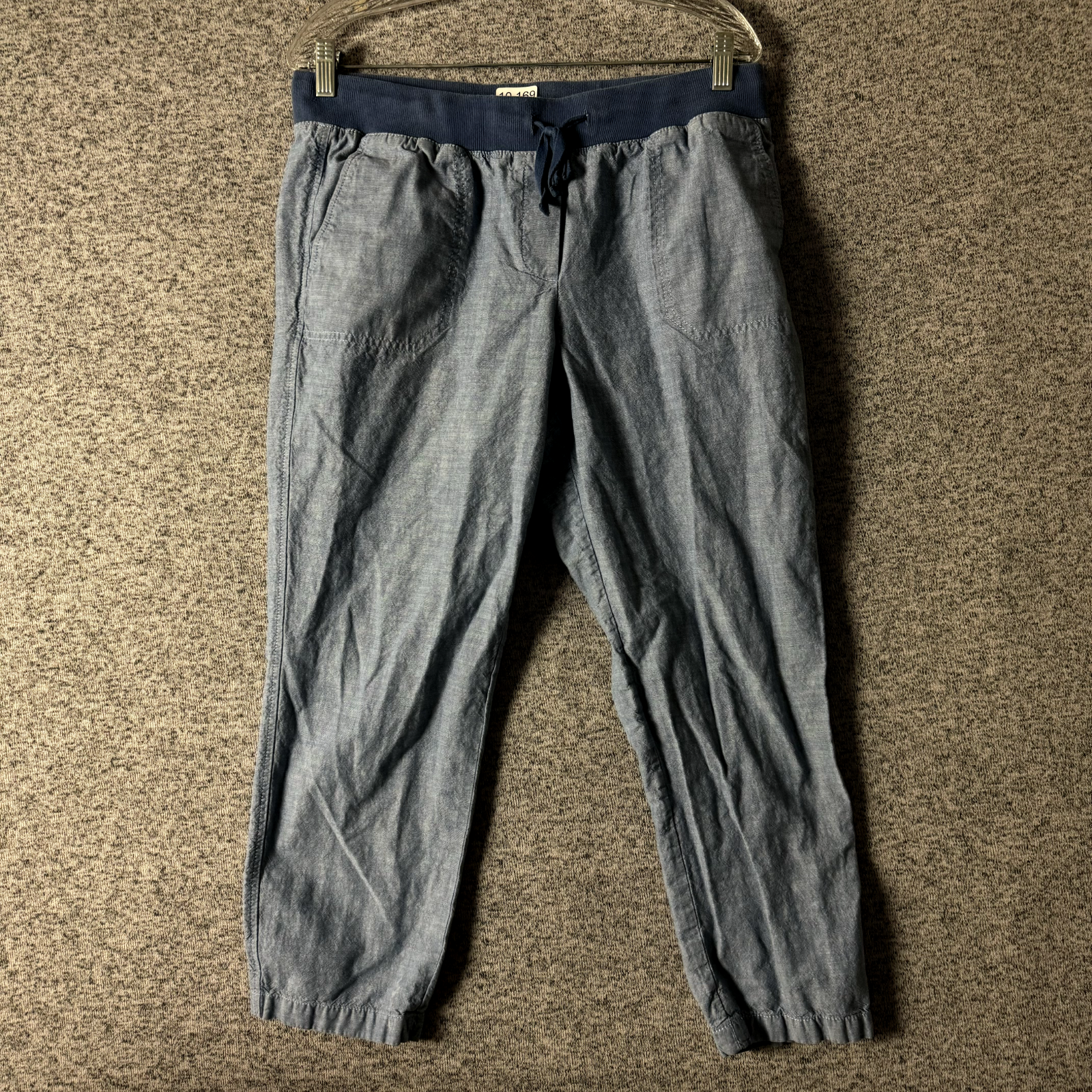 「新品 、未使用」タルボット TALBOTS パンツ　サイズ 12 Talbots Women's Size 12P Blue Cotton Tapered Leg Cropped