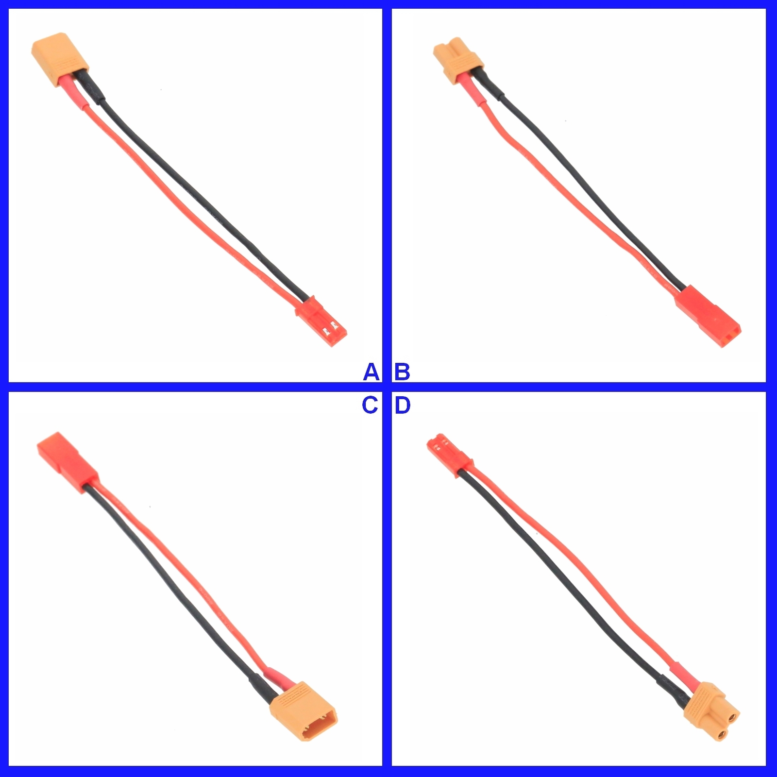 専用 4g XT30 to JST 20AWG 4inchs Cable Adapter For RC LiPo NiMH Battery