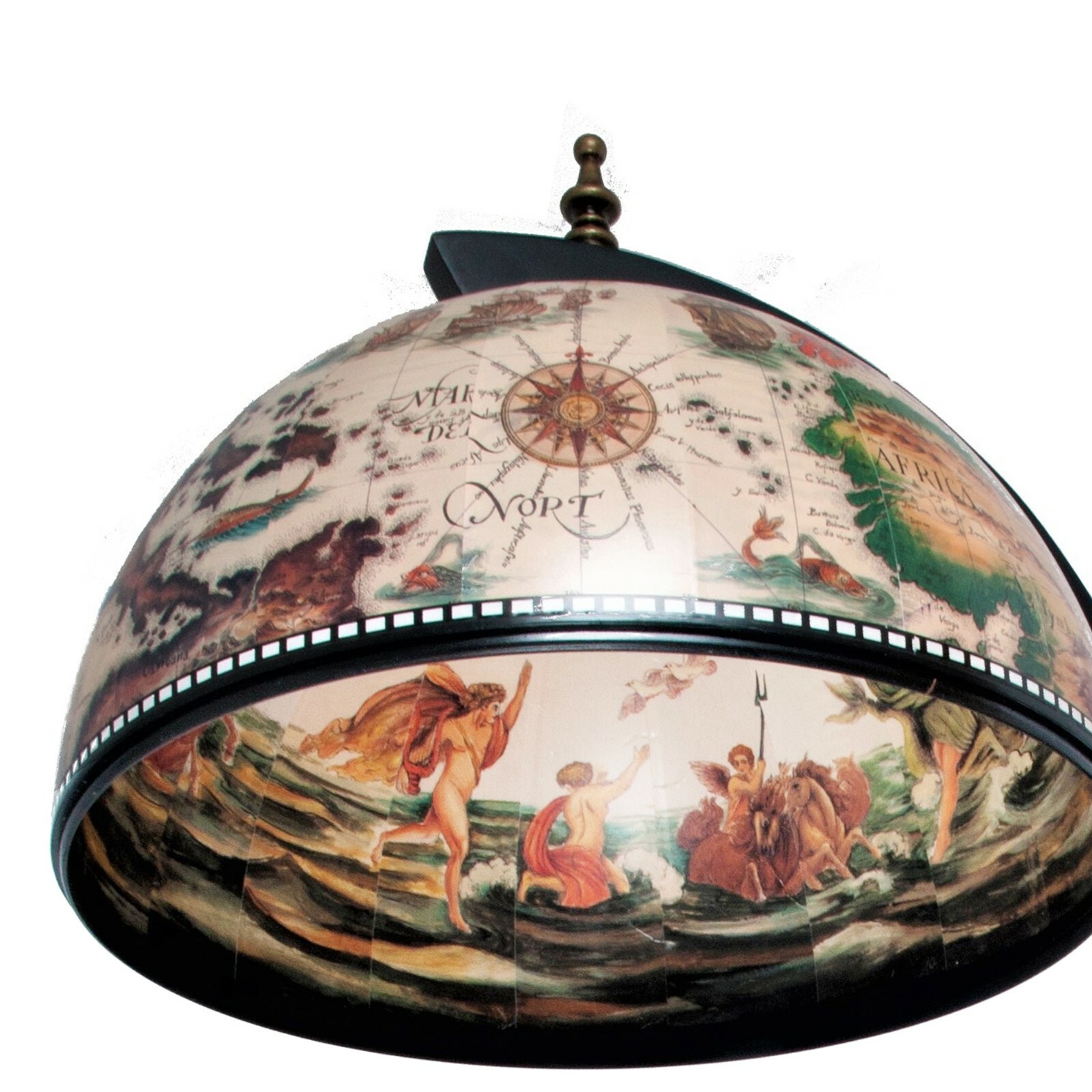 Handcrafted Tabletop Vintage Rotating World Globe Chess Game Set Home Décor