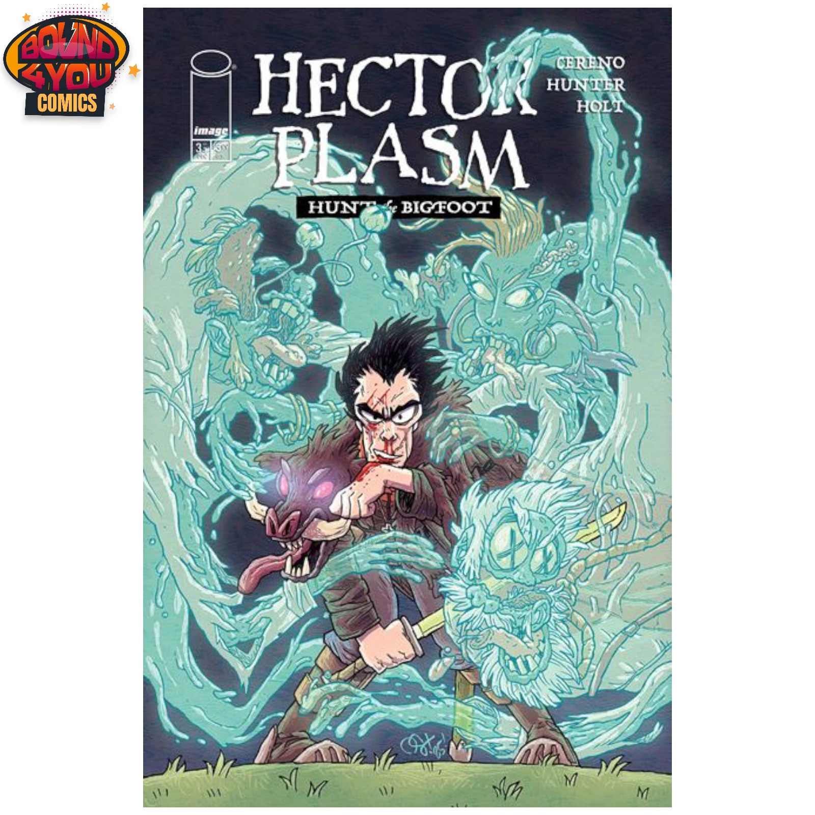 Hector Plasm Hunt The Bigfoot #3 (Of 3) Cvr A Derek Hunter & Spencer Holt