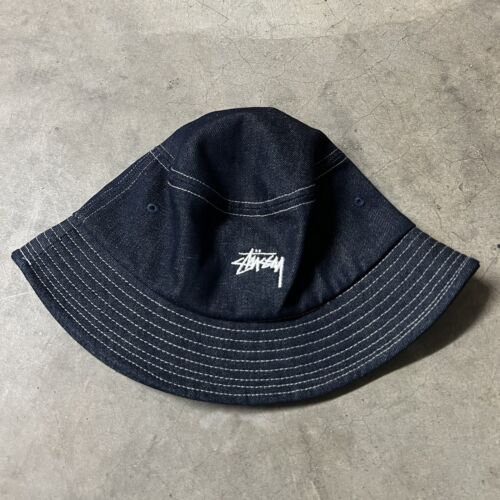 BNWT Stussy Japan Contrast Stitch Denim Bucket Hat L/XL BNWT Stussy Japan Contrast Stitch Denim Bucket Hat L/XL