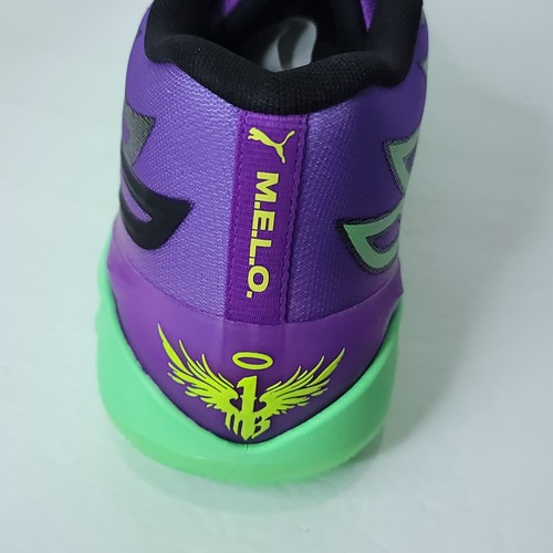 Pre-owned Puma Melo Mb.02 Rick & Morty Pink Green 377411-02 Men Basketball Shoes Size 13
