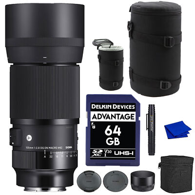 Sigma 105mm f/2.8 DG DN Macro Art Lens for Sony E Bundle w/ Starter Kit