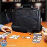 USA Gear XL Trading TCG MTG Deck Box Bag Travel Case - Large MTG Card Storage Bag with Padded Shoulder Strap, Customizable Interior, Weather Resistant - Fits Deck Boxes and Sleeved Cards - Blue