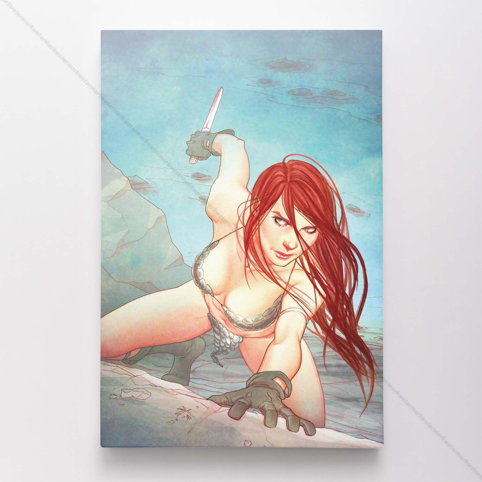 Red Sonja Poster Canvas Comic Book Art Print #1596
