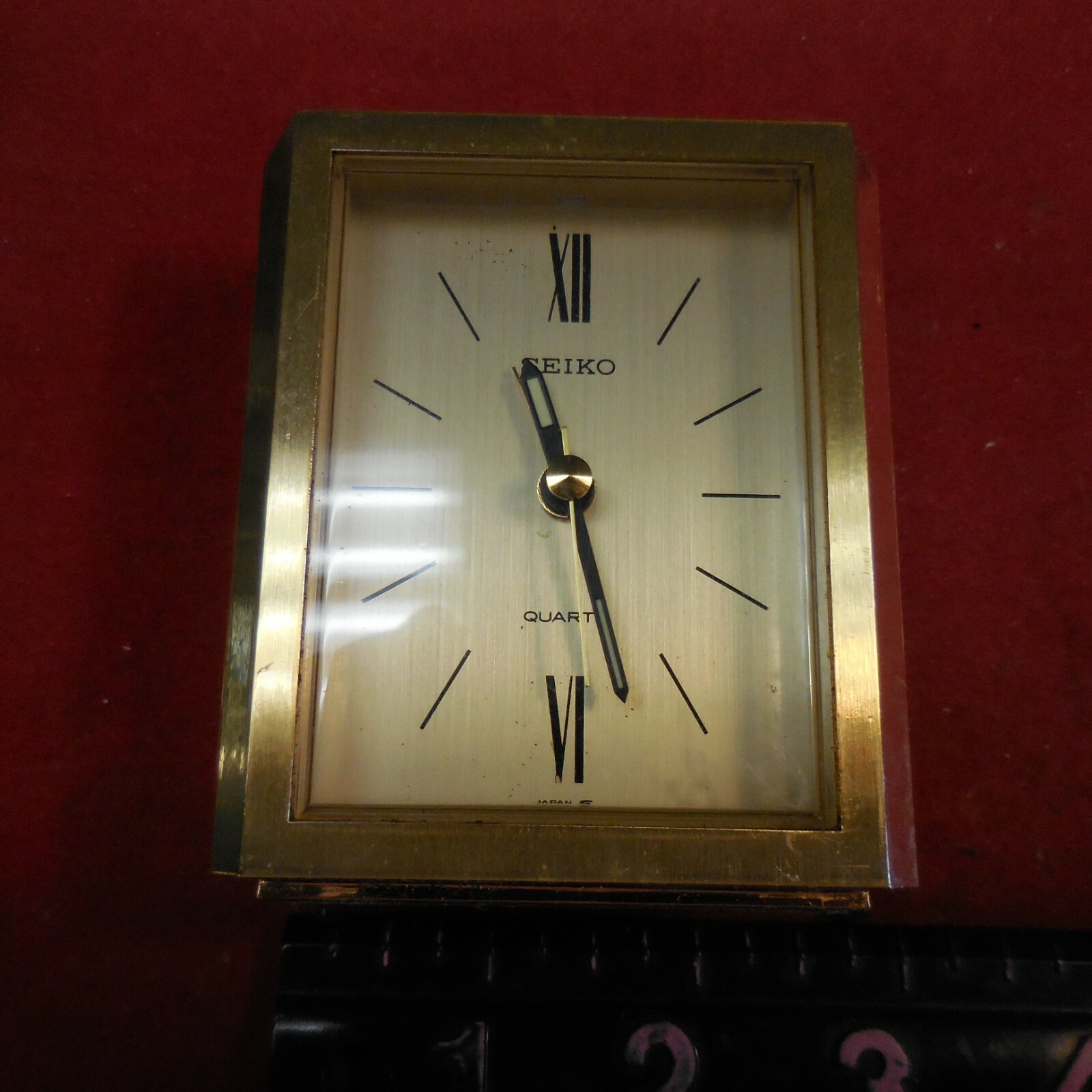 アンティーク　置き時計　SEIKO QUARTZ CLOCK Vintage Seiko Quartz World Time Alarm Travel Clock QEK153G