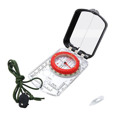 Mirrored Sighting Compass - With Adjustable Declination & Map LED