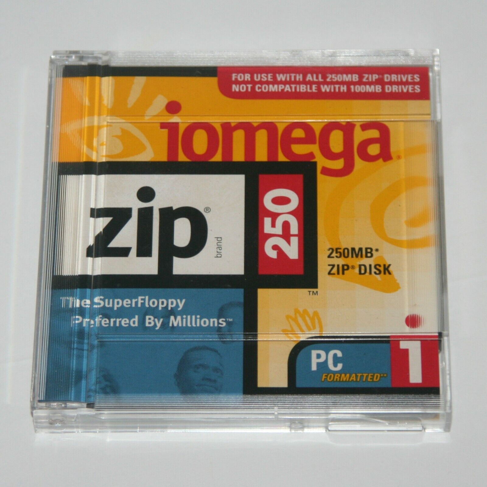 Iomega Zip Disk 250 MB PC Formatted Superfloppy - One Disk