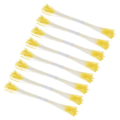 200-Pack Mini Double Heads Artificial Flower Stamen Pistil [Yellow]