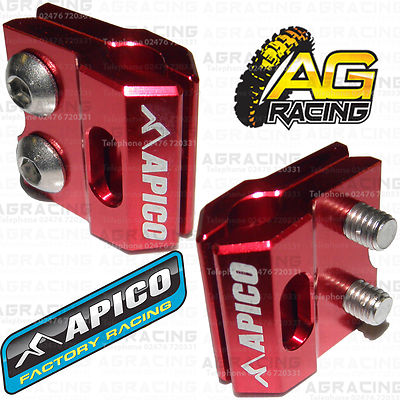 Apico Red Brake Hose Brake Line Clamp For Suzuki RM 125 2016 Motocross Enduro