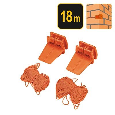 Vorel Maurerschnur 18 Meter + Spannklötzen 17430 Schnurspannerklotz Maurerecken