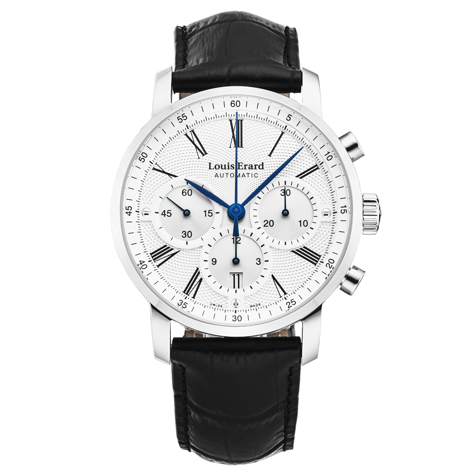 Pre-owned Louis Erard Men's 'excellence' Chronograph Silver Dial Automatic 71231aa31.bdc51