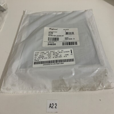 New HOFFMAN AFLT88 Filter For Louver Kit, Metal Mesh Screen Fast Shipping!