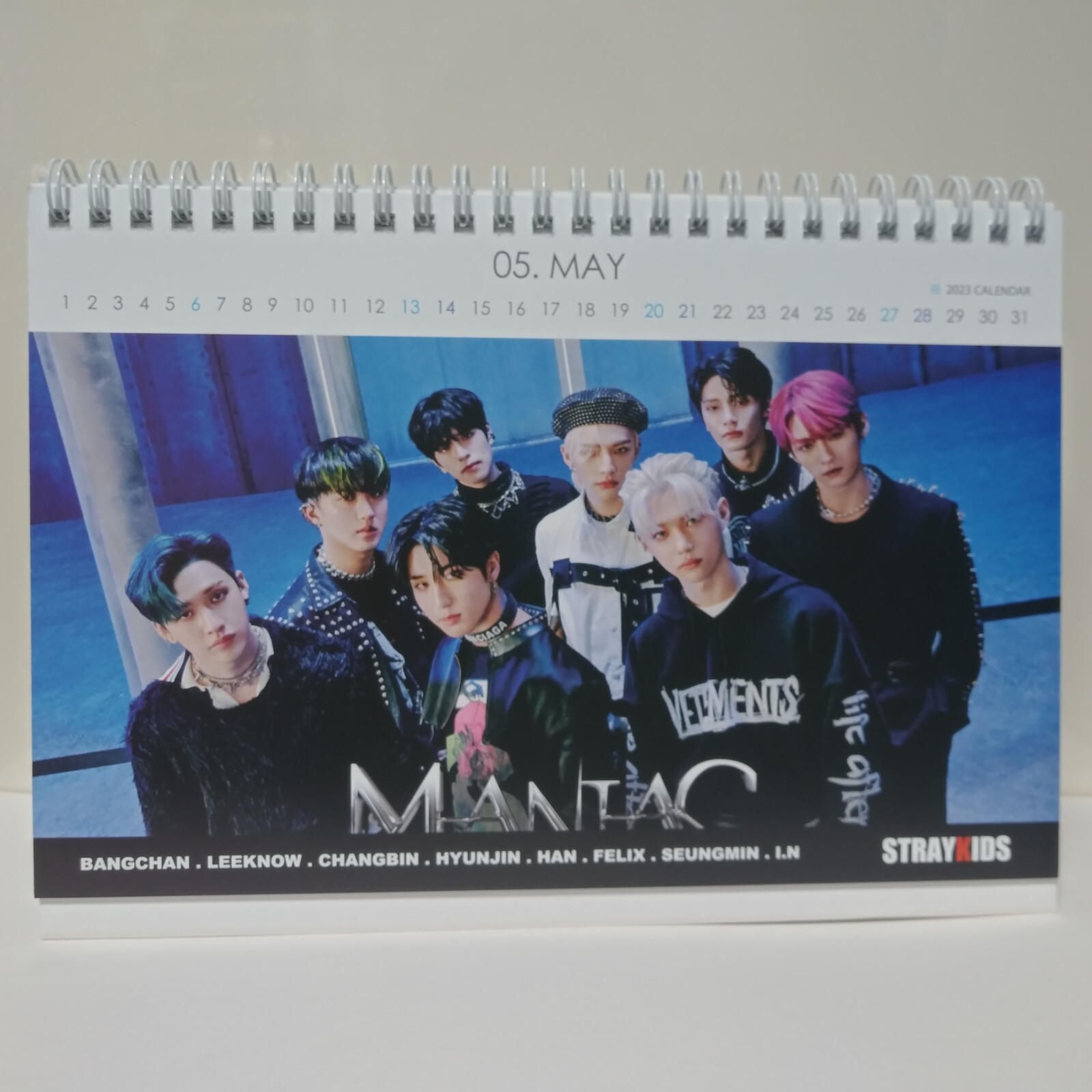 SKZ StrayKids Photo Desk Calendar 2023 2024 Calender Sticker KPOP Stray