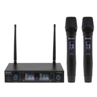 W Audio DM 800H Twin Wireless Handheld Microphone System UHF (863.0Mhz-865.0Mhz)