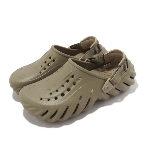 

Мужские повседневные сандалии унисекс без шнурков Crocs Echo Clog цвета хаки 207937-260, Khaki, Echo Clog
