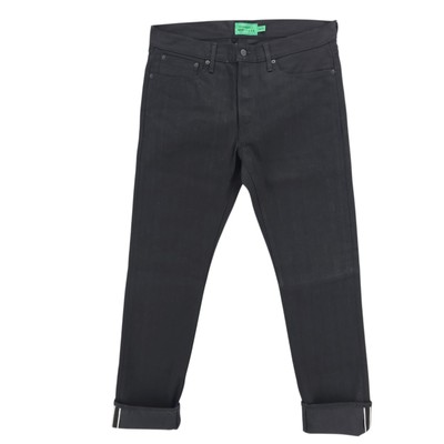 CLUB MONACO Men's Black Selvedge Jeans MADE IN USA Tag 34x34 Actual 36x35