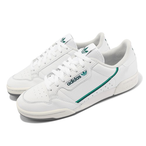 

adidas Originals Continental 80 White Glory Green Мужская повседневная обувь EF5990, Белый, Continental 80