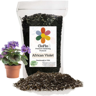 CloFlo African Violet Plant Potting Mix - Premium Soil for Vibrant Growth