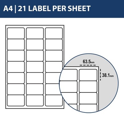 A4 Address Sheets White Sticky Shipping Labels A4 Stickers Printer Self Adhesive