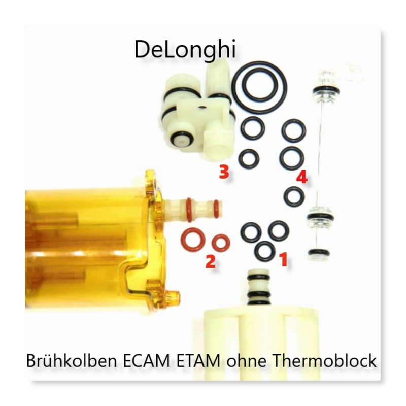 Delonghi Aeg Dichtungssatz O-Ring Set Klein Kolben Ohne Thermoblock Ecam Etam
