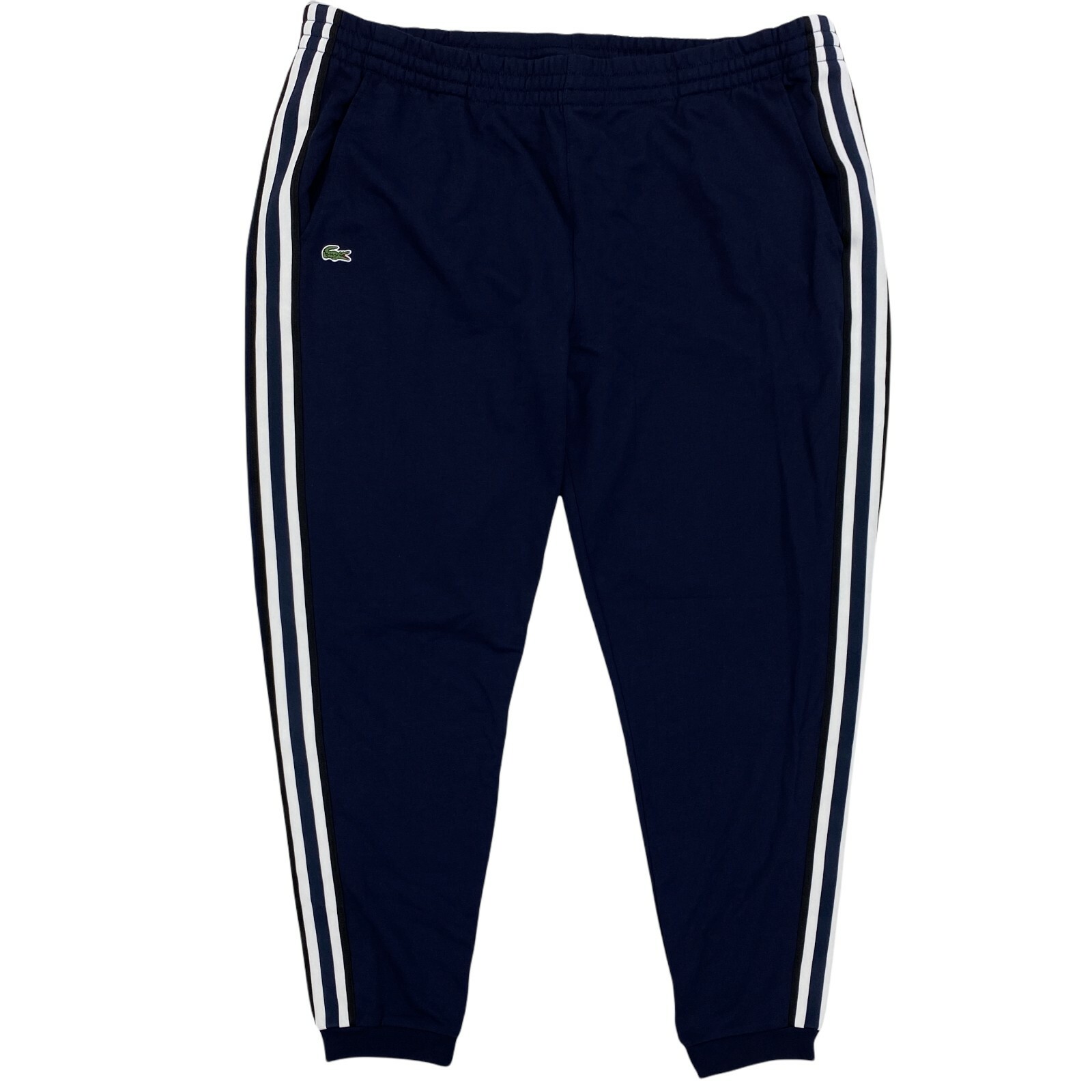 

Спортивные штаны с полосками по бокам Lacoste, синие спортивные штаны XH8871-166 (размер 4XL), Синий, Lacoste XH8871-166