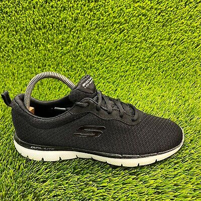 skechers womens size 9 ultra flex black cushioned athletic knit walking shoes 296426655672
