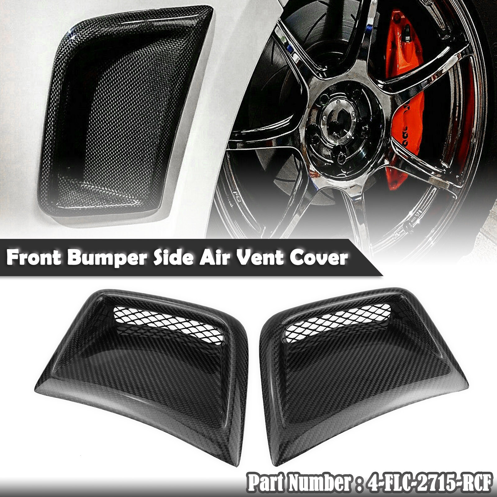 Carbon Fiber Front Bumper Side Air Vent For Subaru STI WRX GRB Wagon 2008-14 13