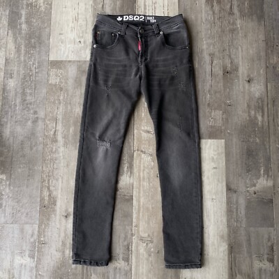 DSQUARED2 Built Tuff Mens 30x29 Skinny Jeans Distressed Made In Italy Designer