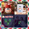 Snowman Face Stickers for Crafts Christmas Glow in The Dark Stickers Snowman Decorations Ornaments Decals Christmas Ball Refrigerator Luminous Xmas Window Decal for Winter Holiday Kids Party Supplies