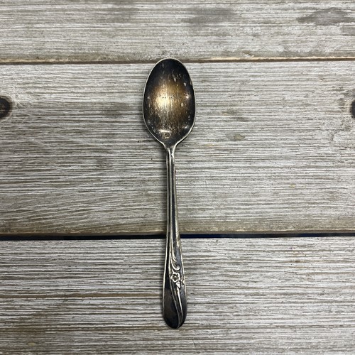 H&T MFG Co. Silver Plate Spoon With Floral Design | eBay