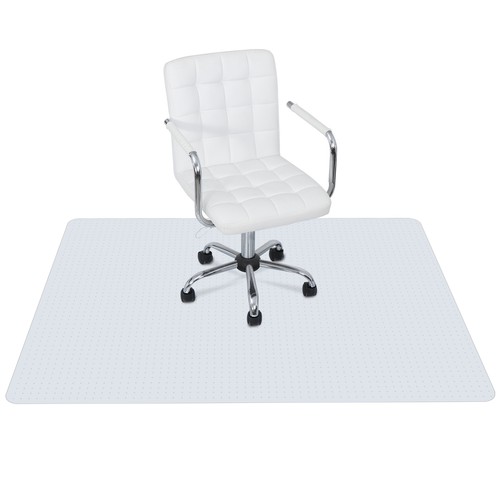 60" PVC Chair Floor Mat Non-slip Texture Desk Solid Floor Protector Carpet