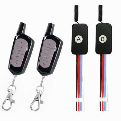 Wireless Remote Switch DC 12V Remote Control Switch 2 Way 2 Channel Wireless ...