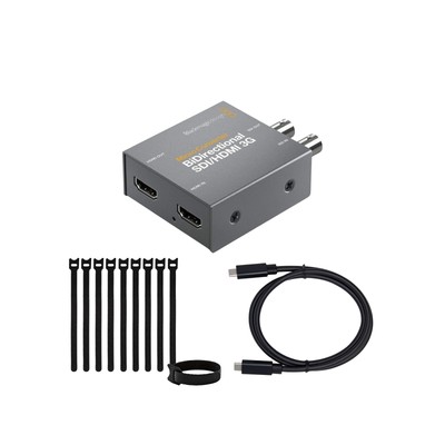 Blackmagic Design Bi-Direct SDI-HDMI 3G PSU Micro Converter Black Bundle