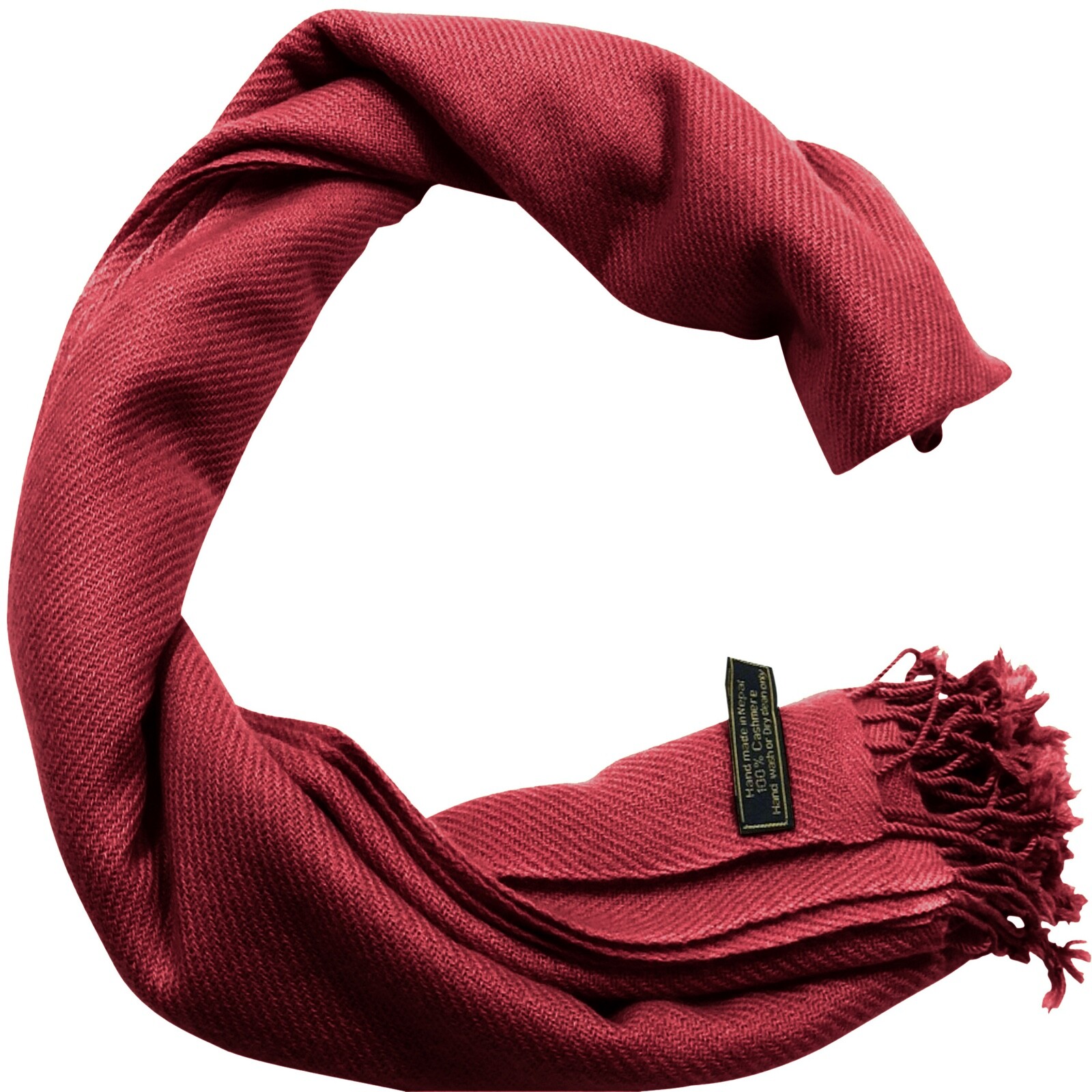 Maroon 100% Cashmere Shawl Pashmina Scarf Wrap Hand Made in Nepal CJ Apparel NEW