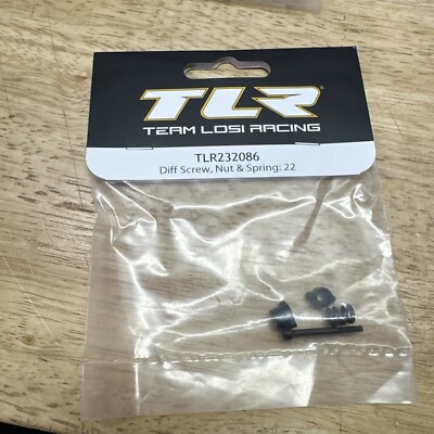 Team Losi TLR232086 Differential Screw Nut & Spring 22 5.0 Ball Diff