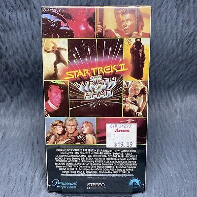 1982 Star Trek II 2 The Wrath of Khan VHS New Sealed Side Watermarks Movie Film