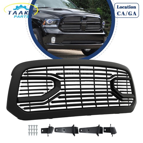 Передняя решетка радиатора Grill Black Big Horn Style для 2013-2018 Dodge Ram 1500 W/Leter