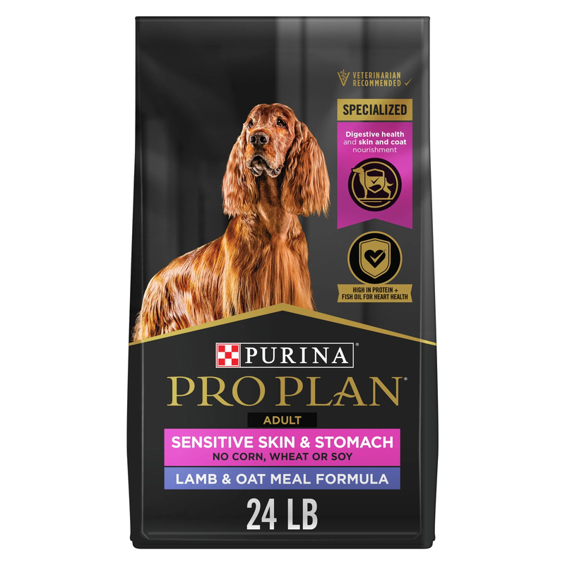 Sensitive Skin and Sensitive Stomach Dog Food Lamb and Oatmeal Formula, 24 Lb Ba