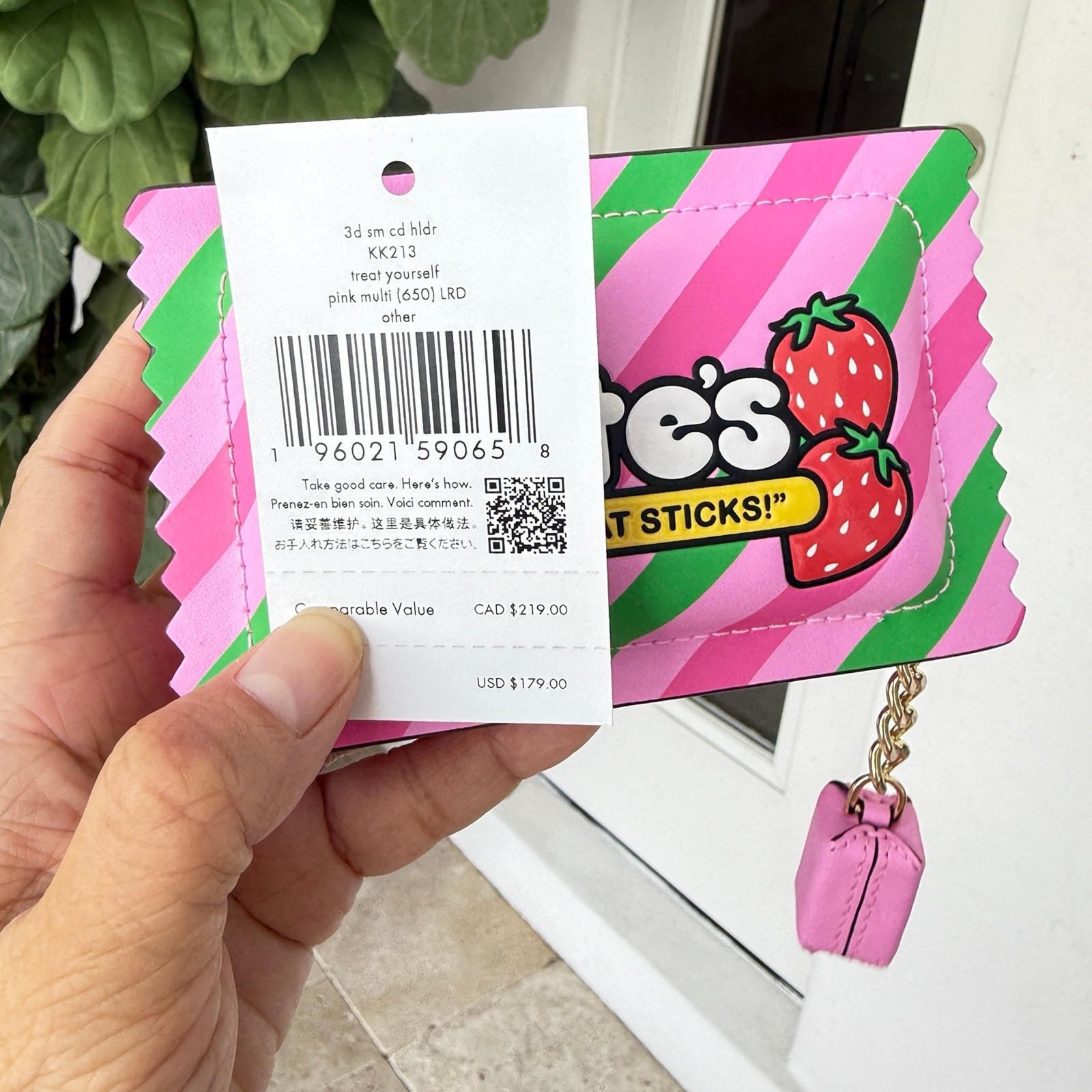 Kate Spade KK213 Bubble Gum 3D Small Card Holder IN Pink