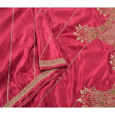 Beautiful Vintage Tradition Indian Pure Silk Decor Craft Saree Dress Recycled Printed Work Women Sari 5yd RAB37