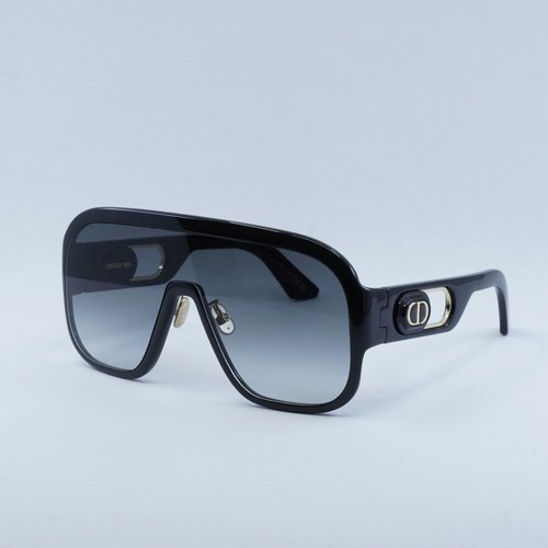 Pre-owned Dior Bobbysport M1u 10a1 Shiny Black/gradient Smoke 00--135 Sunglasses In Gray