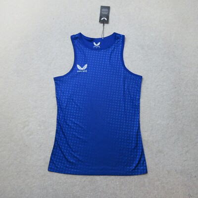 Castore Tank Top Womens UK 10 Blue Casual Sportswear Vest Activewear EU 38 NWT