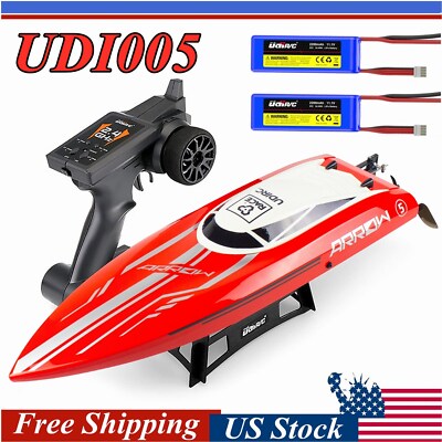 UDI RC Racing Boat Brushless High Speed 2.4G Remote Control Boats w/ 2 Batteries