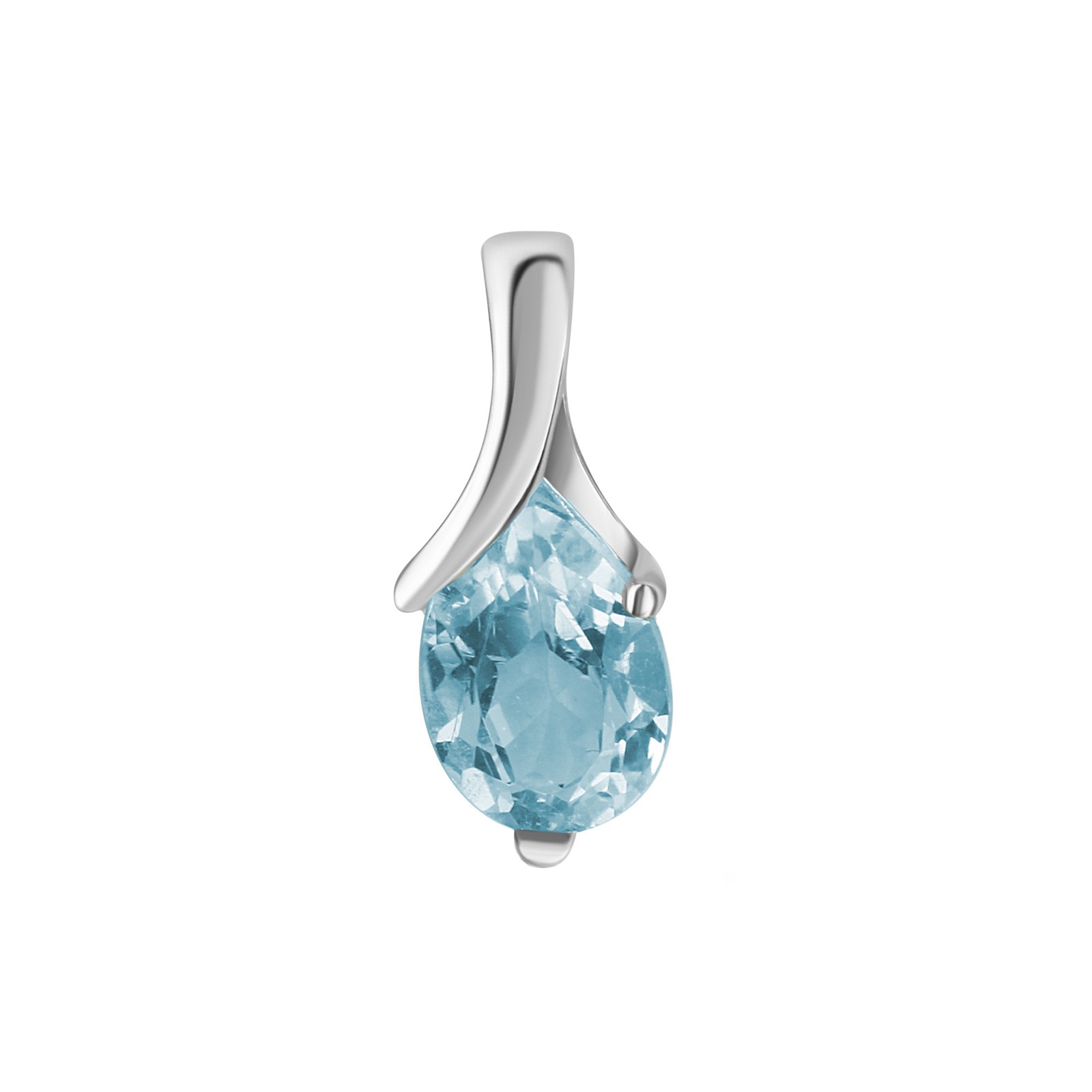 F925/- Sterling Silber rhodiniert Blautopas